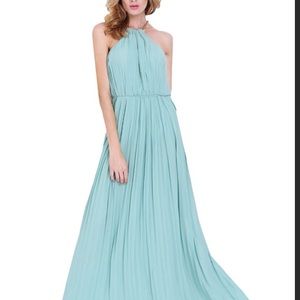 Mint Green Chiffon Evening Gown Prom Dress Size S